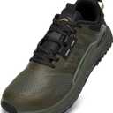 Lamincoa Wide Men's Sneakers Hiking Walking Lightweight Breathable Shoe Non-Slip Outdoor Sports Trail Running Tennis Sneaker (Size 9.5 Wide, Armygreen)