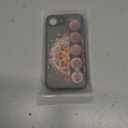 Compatible for iPhone 16e Case Cute with Strap Stand Finger Kickstand, Designer Cool Silicone Cases Funda Cover - Orange Flower Mandala