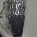 TE DEUM Square Link Rain Chain, 8.5 Feet Length, 3.7inch Big Size Cup, Black Powder Coated, Functional and Decorative Replacement for Gutter Downspouts, V Gutter Clip Included, Black