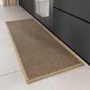 Hargiis Kitchen Rug, Rubber Non Slip Kitchen Rugs Washable, Absorbent Runner Mat for Floor, Machine Washable Standing Mats for in Front of Sink, Door, Laundry, Entryway, Entrance (Brown, 47" 17.3")