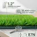1.2'' Thick Woven Fake Grass Mat for Dog, Glue-Free Artificial Turf Potty Training Pad with Fast Drainage, Machine Washable Pet Pee Pad, Indoor Outdoor Non-Toxic Rug (Medium)