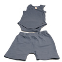 Modern Moments by Gerber baby-boys Ribbed 2-piece Sleeveless Bodysuit & French Terry Short Set 24M