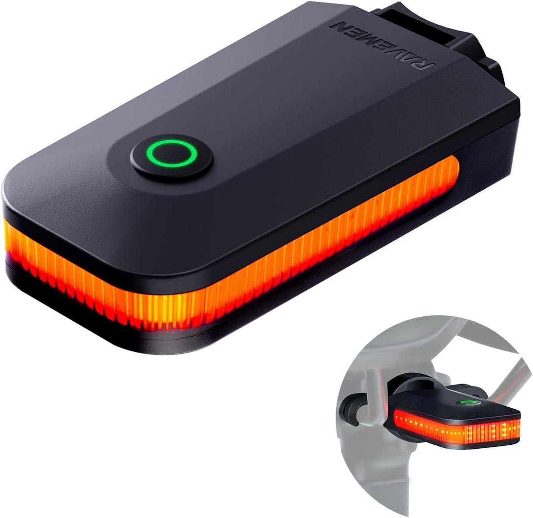 RAVEMEN CL01 Bike Tail Light, 300 Wide-Angle Rear Bicycle Light for Night Riding, Saddle Mount Bike Taillight Safety Accessories with Auto On/Off, Brake Sensing, 5 Modes, 2 Mounting Ways