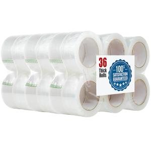 2 Inch x 110 Yards Packing Tape（36 Rolls）, Clear Shipping Tape for Boxes, Strong Adhesive for Packaging, Sealing, Moving, Storage，Lightweight Packing
