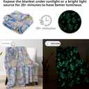 Wesan Gaming Gamer Glow in The Dark Blanket Boys Kids Teens Birthday Christmas Easter Age 1 to 13 Video Game Toys Fun Fluffy Plush Throw 50"x60"