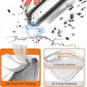 for iPhone Air Case Cute - Compatible with Magsafe - Military-Grade 20 ft Drop Protection Shockproof Phone Case - Funny Checkered Cherry Design for iPhone 17 Air (6.5") Glitter Clear