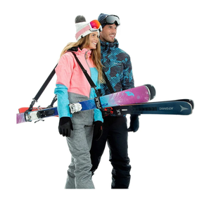 Ski Strap and Pole Carrier - 2 Sets per Pack - Skiing Accessory for Easy Transportation of Your Ski Gear - Feel Comfortable Walking to and From the Mountain - Adjustable Size
