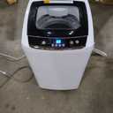 BLACK+DECKER 0.9 Cu. Ft. Portable Washer, 6.6 lb. Capacity Washing Machine for Homes & Apartments, 5 Wash Cycles, Quick Connect Sink Adapter and Drain Hose Included, Transparent Lid, BPWM09W, White