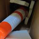 (8 Cones) BESEA 28 inch Orange PVC Traffic Cones, Black Base Construction Safety Cones Road Parking Cone Structurally Stable Wearproof (28" Height)