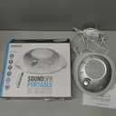 Homedics SoundSleep White Noise Machine, Silver, Small Travel Size with 6 Relaxing Nature Sounds, Portable Therapy for Home, Office, Nursery, Auto-Off Timer