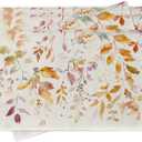 Fall Watercolor Leaves Placemats Set of 4, Autumn Botanical Leaf Dining Place Mats Table Decor, Farmhouse Rustic Home Kitchen Decoration 12 x 18 Inches