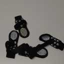 EXPAWLORER 6Pcs Anti Slip Dog Socks to Prevent Licking Paws, Dog Shoes for Hot Pavement Double Sides Dog Boots & Paw Protectors Booties for Hardwood Floors with Grip Small Medium Large Senior Dogs, XS (Black)