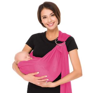 CUBY Water Baby Sling Carrier Lightweight Breathable Mesh Baby Ring Slings, Adjustable Quick-Drying Ring Sling Baby Carrier for Newborn Kids, Toddlers Summer Swimming Pool Beach (Pink)