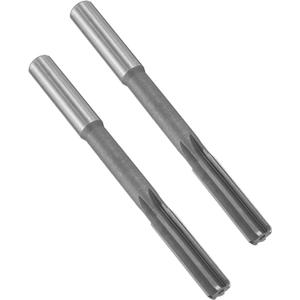 uxcell Chucking Reamer 1/2" H7 High Speed Steel Lathe Machine Reamer 6 Straight Flutes Straight Shank Milling Cutter Tool for Metal Wood Hole Reaming 2 Pcs