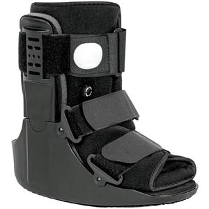 Jewlri Air Walking Boot, Fracture Boot Short Walker Protection Fits Left or Right Foot Ankle Support for Injuries Fractures Sprains Black Medium