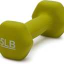 Amazon Basics Neoprene Dumbbell Hand Weights for Exercise and Muscle Toning, 5Lb