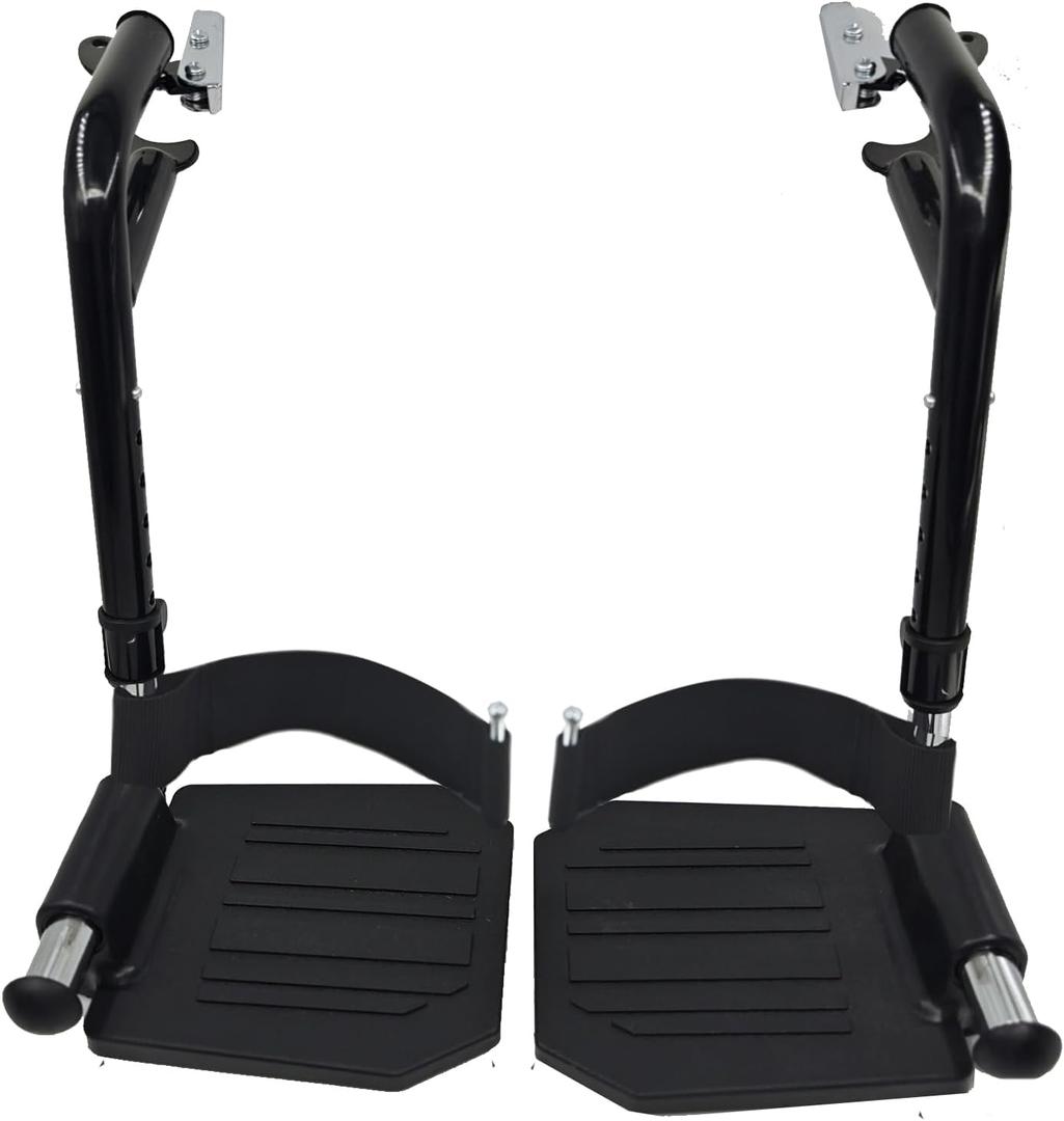 YZRYXHWL Wheelchair Elevating Leg RestsWheelchair Legrest AssemblyPadded Calf PadsUniversal Wheelchair Replacement PartsBlack1 Pair(Black)