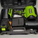 Leaf Blower Cordless,Battery Powered 800,000 RPM Electric Leaf Blower with 2 x 4.0Ah Battery and Charger Handheld Blowers for Lawn Care,Dust,Snow,Car Blowing Water with 2 Extended Nozzle (Green)