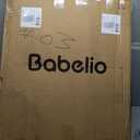 BABELIO Baby Gate for Doorways and Stairs, 26-31" Pet Gate with Wide Walk Thru Door and Lock Indicator, No Drill Pressure Mounted Safety Gate with Double Lock and Self-Closing, White