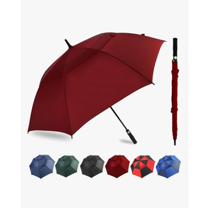 Automatic Open Extra Large Golf Umbrella Windproof Heavy Duty Large Umbrellas for Rain, Oversize Double Canopy Vented Stick Umbrellas for Golf and Outdoor Sports