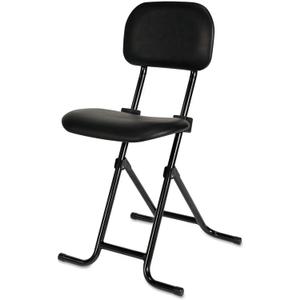 Alera Plus IL Series Height-Adjustable Folding Stool, Black