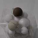 40 Pcs Neutral Matte Christmas Ball Ornaments Textured Rustic Boho White Brown Xmas Bulbs Ornaments with Velvet Ribbon 1.57 1.97 2.36 Inch Modern Christmas Decor for Tree Holiday Decor