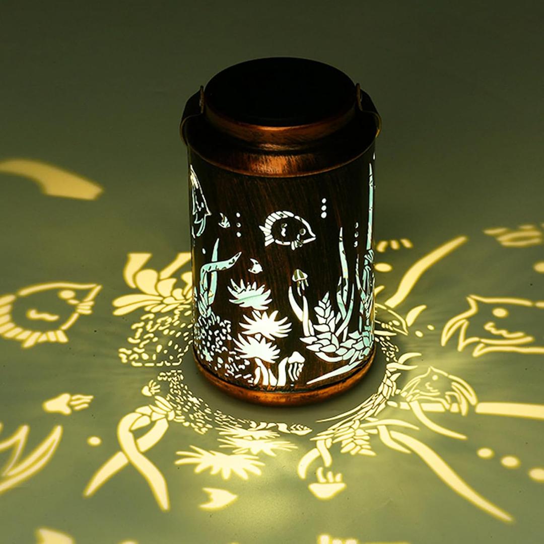 Solar Lanterns Outdoor Waterproof, Butterfly Hanging Solar Lights Outdoor Decor for Garden, Yard, Patio, Lawn, Balcony, Decorative LED Garden Lights Women Gifts for Mom, Grandma (SeaWord)