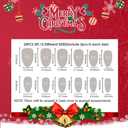 7 x GLAMERMAID Red Ombre Press on Nails Medium Almond, Halloween Christmas Misty Gel Glue on Nail, Gothic Moon Short Stiletto Reusable UV Finish Fake Nail, Acrylic Oval False Nails Manicure Kits for Women