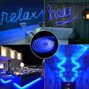 Brizled Blue Rope Lights, 18ft 216 LED Rope Lights Waterproof, 120V ETL Listed Plugin Blue Light Connectable with Clear PVC Tube, Indoor/Outdoor Christmas Lighting for Backyard Garden Patio Christmas