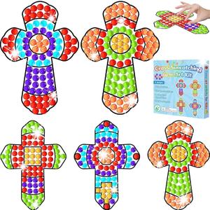 2026 VBS Sunday School Cross Craft Kids Kits Vbs Christian Religious Jesus Church Nativity Summer Ornaments Crafts for Classroom Home Activities Class Game Supplies