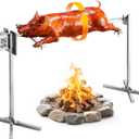 VEVOR Rotisserie Grill, 56in Electric Rotisserie Grill Kit 8 Level Height, BBQ Grills Rotisseries Kit with 132 lbs Load Capacity, Asador de Puerco, Stainless Steel Automatic Grilling Kits for Parties