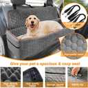 Dog Car Seat for Large Dog Under 100LBS,Pet Booster Back Seat Removable Washable Pet Travel Safety with Safety Tethers & Storage Pocket (Gray)