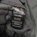 SATINA Women's High Waisted Workout Yoga Leggings (Black & Charcoal)