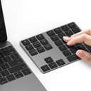 Bluetooth Number Pad, Lekvey Aluminum Rechargeable Wireless Numeric Keypad Slim 34Keys External Numpad Keyboard Data Entry Compatible for Macbook, MacBook Air/Pro, iMac Windows Laptop Surface Pro etc
