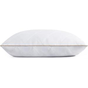Puredown Goose Feathers and Down Pillow with Diamond Quilting with 100% Cotton Cover, Pack of 1, King Size (Classic White)