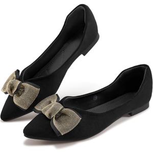 Aomigoct Ballet Flats for Women Dress: Casual Pointed Toe Womens Flats - Comfortable Wedding Walking Party Shoe