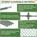 Cucumber Trellis for Raised Bed,U-Shape Garden Trellis for Climbing Plants Outdoor, Metal Arch Trellis for Vegetables, Plant Support for Vine,Tomato, Pea (Green, 49.6" L×30" W×47.2" H)