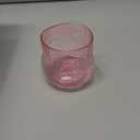 Ciaell 30 Pack Pink Plastic Ribbed Wine Glasses, 12 OZ Origami Stemless Disposable Wine Champagne Whiskey Glasses Unbreakable Clear Plastic Cocktail Glasses, Wine Cups for Party Wedding & Easter