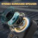 Wearable Bluetooth Speaker, Bluetooth 5.4 Clip On Wireless Speaker with Mic, TWS Function, 12Hrs Playtime, IPX5 Waterproof, Mini Portable Speakers for Outdoor Working, Biking, Running