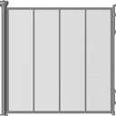 Reinforced Retractable Baby Gate or Mesh Dog Gate,Easy to Use for Stairs, Doorways, Hallways, Indoor, Outdoor, Wide Pet Gate 33.5" Tall, Extends to 45" Wide, Gray