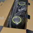 Ab Roller with Elbow Support, Ab Roller Board Core Workout Machine with 4 Wheels, Mini Pilates Reformer Equipment for Home Gym, Abdominal Full-Body Strength Exercise Trainer with Knee Pad (Black & Green)