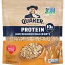 Quaker Protein Old Fashioned Rolled Oats, 10g Protein per Serving, Whole Grains, No Preservatives, No Artificial Flavors, 16 Oz Bag (BB: March 30, 2026)