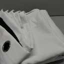 NICETOWN Full Shading Curtains 90 inches Long 2 Panels Set for Windows, Super Heavy-Duty Black Lined Blackout Curtains for Bedroom, Privacy Assured Window Treatment (White, Pack of 2, 52 inches W)