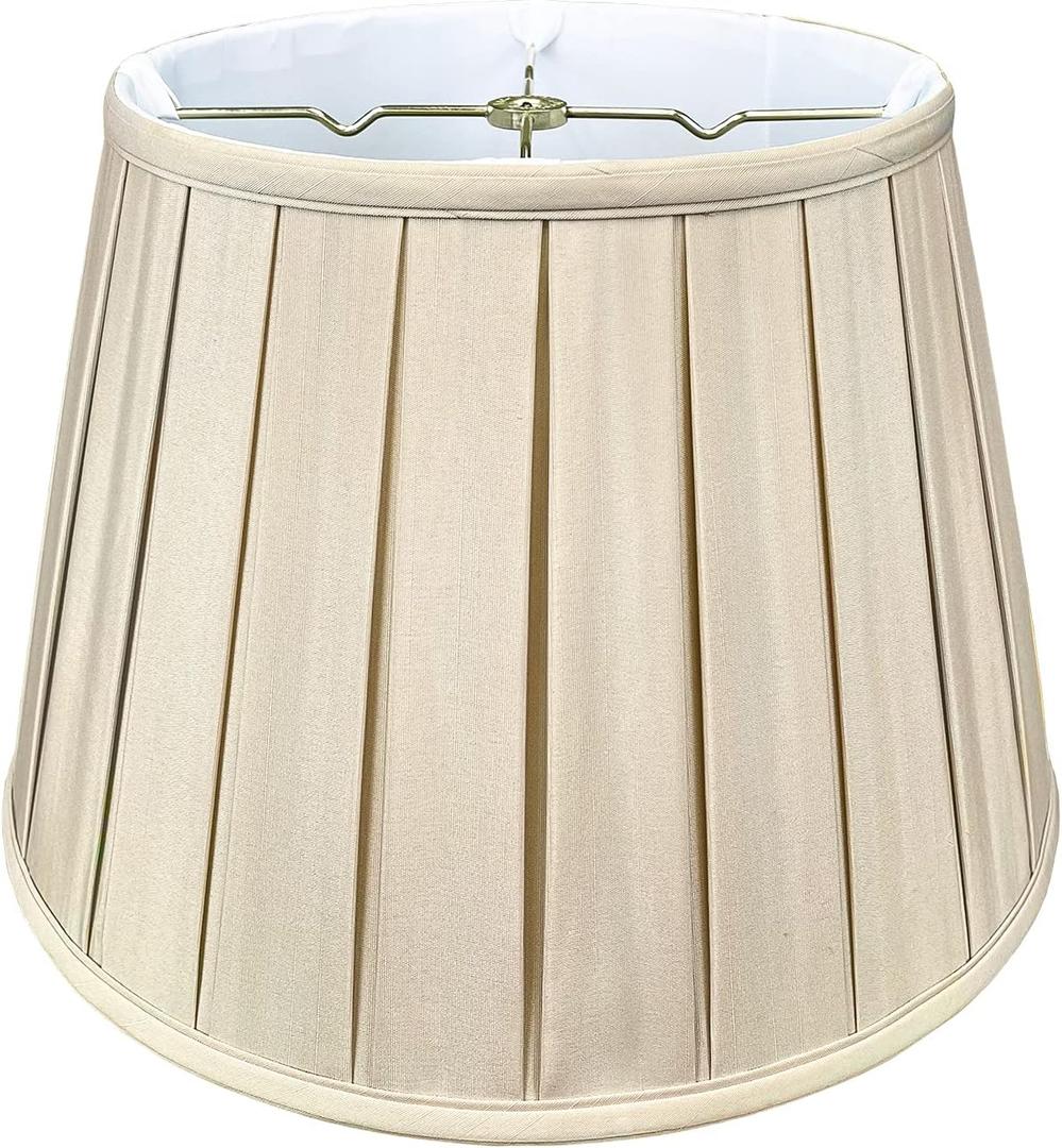Royal Designs, Inc. Empire English Pleat Lamp Shade, BSO-724-18BG, 11 x 18 x 12, Beige