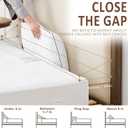 Homemate King Size76"x10"x6" Bed Wedge Pillow for Headboard - Bed Gap Filler(0-8") - Triangle Bloster Pillow Wedge - White
