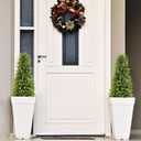 3ft Artificial Boxwood Topiary Trees, Set of 2 UV Resistant Faux Evergreen Shrubs and Bushes for Outdoor Planters, Realistic Fake Plants for Front Porch Outside Patio Yard, 3 Foot Tall