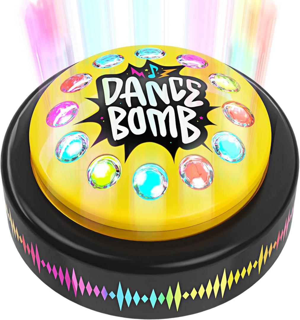 KNUCKLHEAD Dance Bomb Party Button - 30 Second - Funny Gifts - Teacher Classroom Must Haves - Cute Office Desk Accessories - Middle High School Classrooms Games Supplies - Gadgets Gifts for Coworker