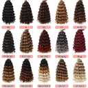 8Packs Curly Crochet Hair Boho Ocean Wave Crochet Hair 12Inch Pre Looped Crochet Hair for Black Women Pre Twisted Bench Curl Crotchet Hair(P27/33, 12inch)