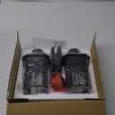 EDISHINE 2 Pack Motion Sensor Outdoor Wall Lights, Dusk to Dawn Exterior Lighting Fixture, Modern Porch Light Wall Mount, Clear Water Glass, Anti-Rust Aluminum for Front Door Garage, Patio, Black