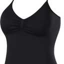 AUROLA Influence Longline Strappy Workout Halter Tops for Women,Removable Cups Padded Bras Impact Gym Yoga Sleeveless Top (Small, Black)